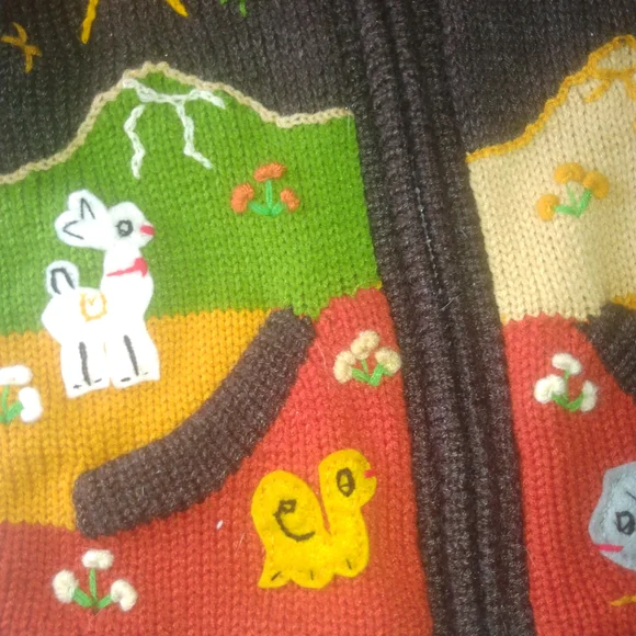 Colorful Knit Children's Hoodie - Picture 4 of 9